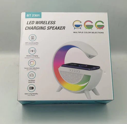 Led Wireless Charger Speaker - SwiftSouq