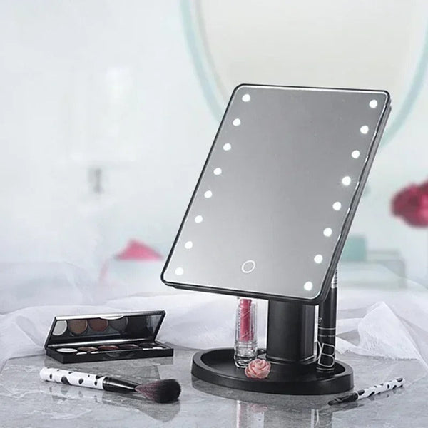 LuxeGlow Premium Large LED Vanity Mirror – Crystal Clear Reflection with Touch Controls & Adjustable Lighting