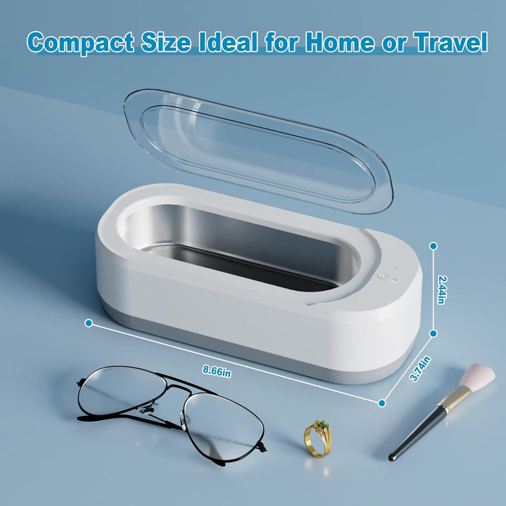 Ultrasonic Jewelry Cleaner – 48KHz Professional Sonic Cleaning Machine for Jewelry, Glasses & Watches - SwiftSouq